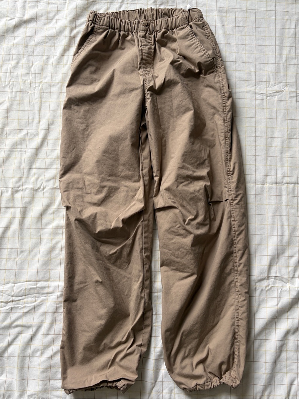 Uniqlo Kids Khaki Elastic Waist with warm lining- Light Brown